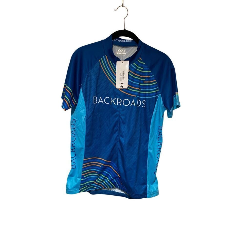 NWT Louis Garneau women’s back roads blue sports fit cycling jersey M
